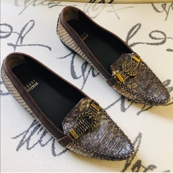 Stuart Weitzman Shoes - Stuart Weitzman crocodile loafers flats Size 6